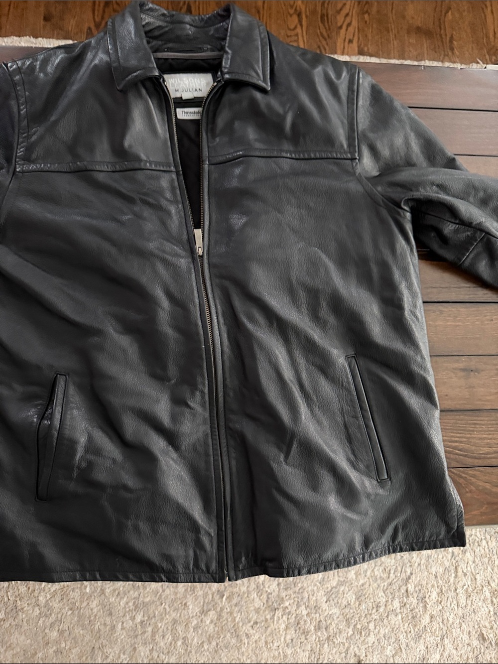 Wilson’s Julian thinsulate black Leather jacket size-XL